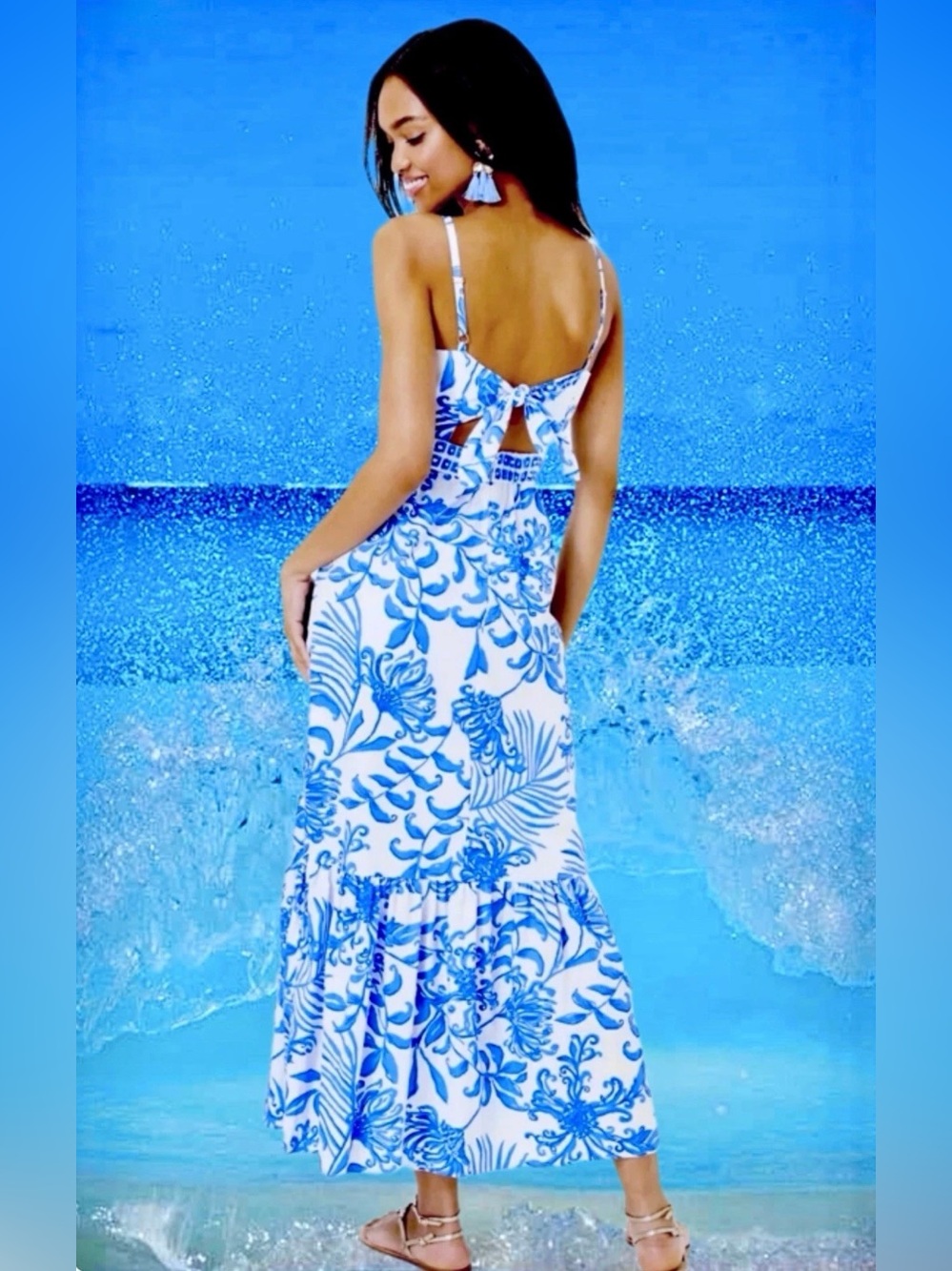 Lilly Pulitzer NWT Charlese Maxi Dress Glisten In The Sun